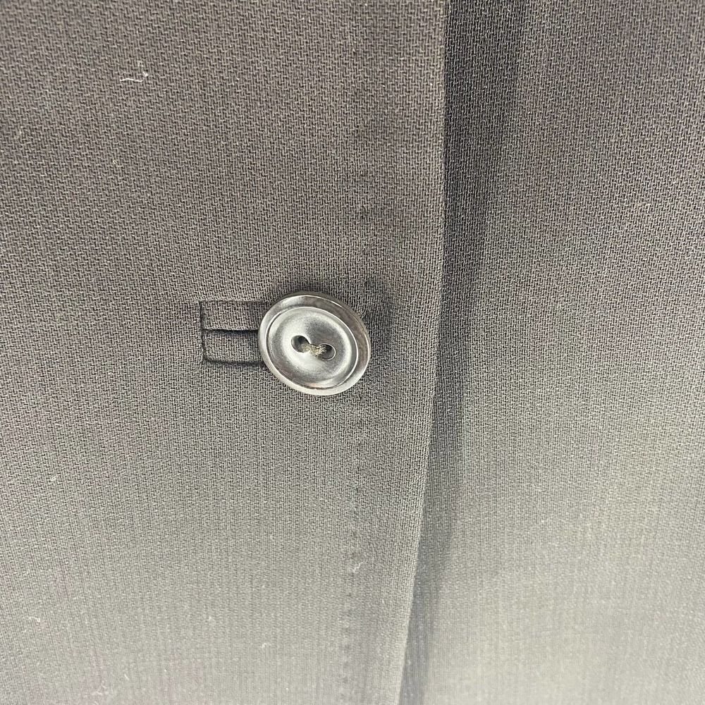MaxMara Strong Shoulder Black wool notch collar Single Button Blazer womens 8 - Picture 3 of 7